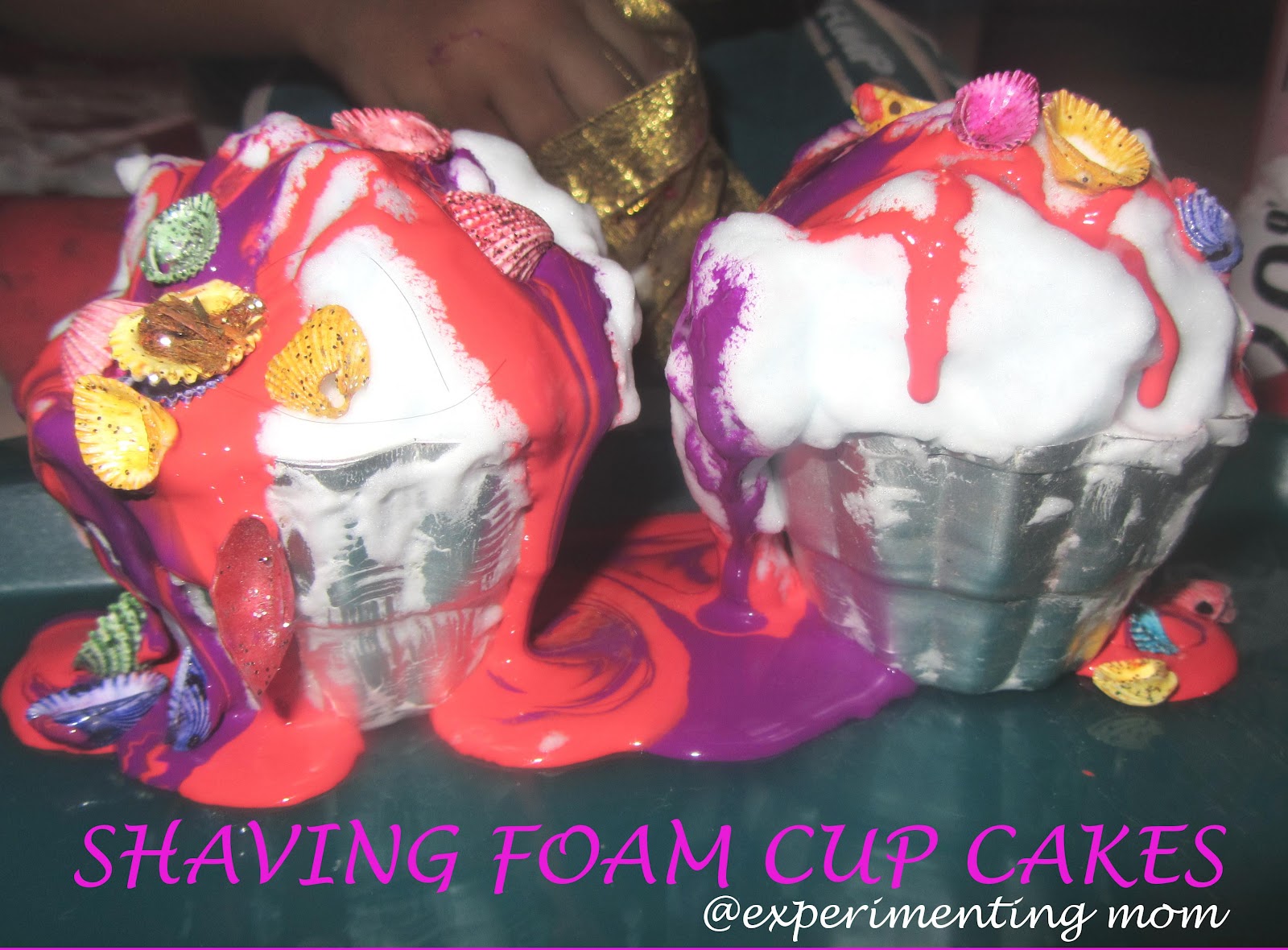Shaving cream Cup cakes artplayexplore