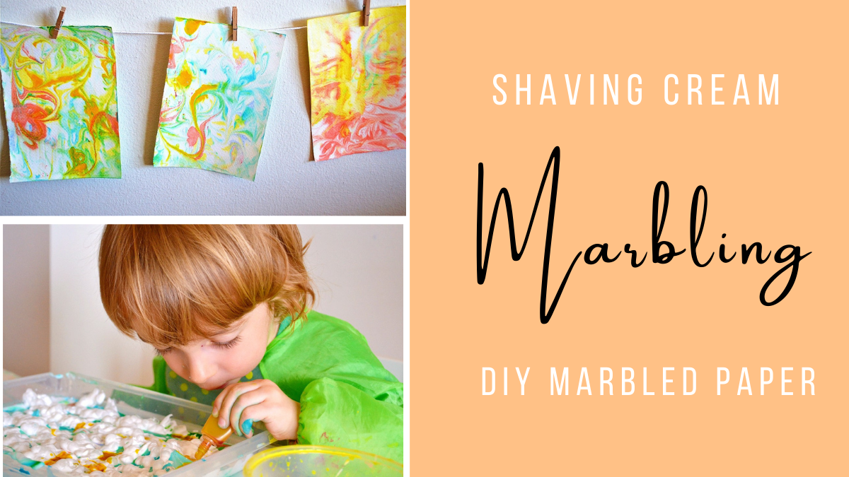 Fabric With Shaving Cream Marbling