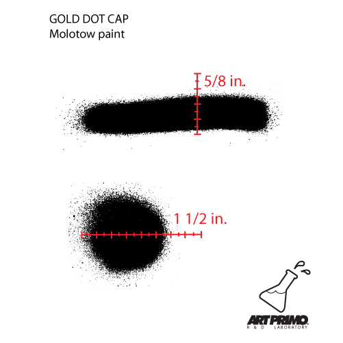 Art Primo Gold Dots Skinny [Male Spray Paint Caps]