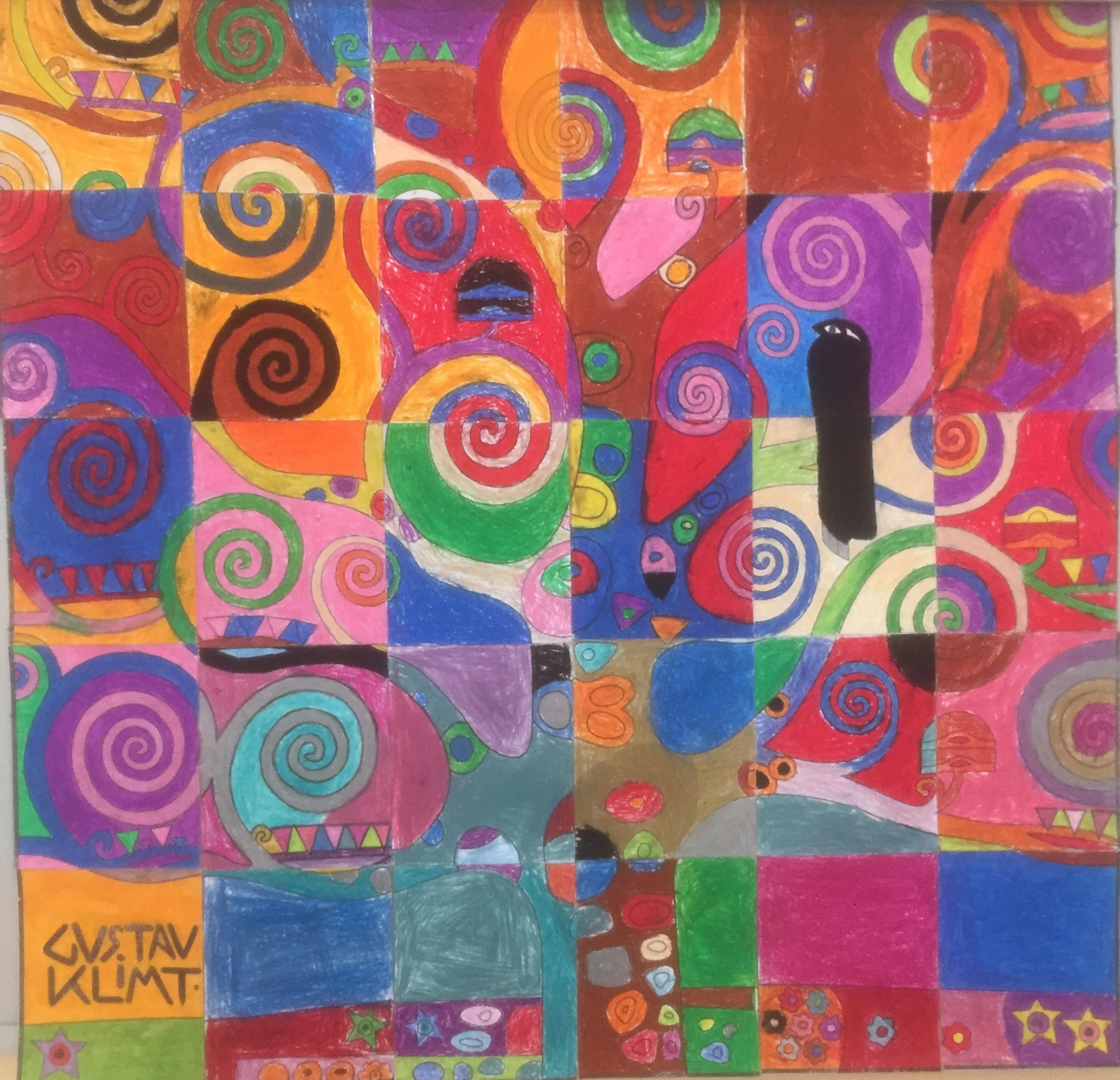 Klimt Tree of Life from Kuwait Art Projects for Kids