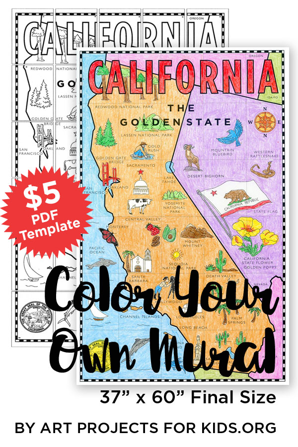 California Map Mural · Art Projects for Kids