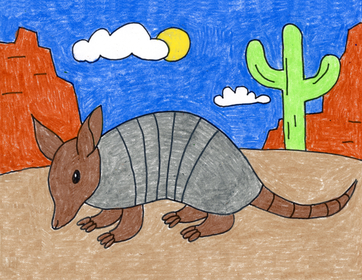 Simple Learn how to Draw an Armadillo Tutorial and Armadillo Coloring Web page My Blog