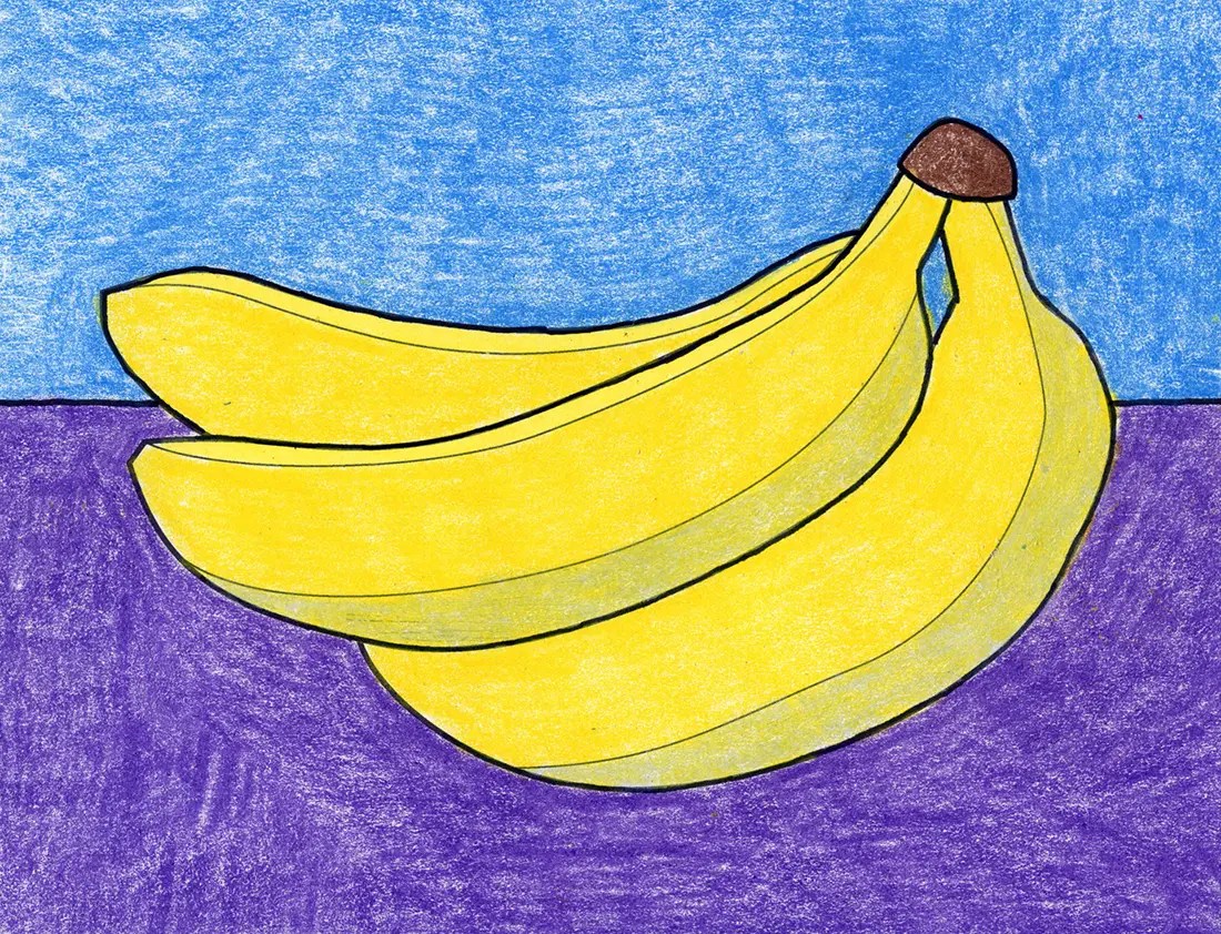 Banana Drawing Step By Step