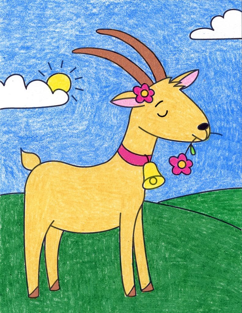 How to Draw a Goat · Art Projects for Kids