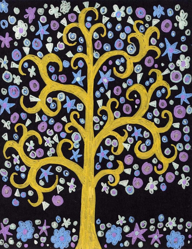 Easy How to Draw like Gustav Klimt Tutorial · Art Projects for Kids