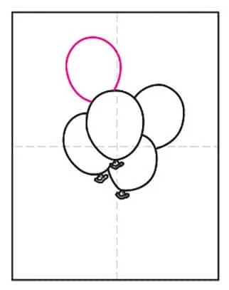 Easy How to Draw a Balloon Tutorial and Balloon Coloring Page