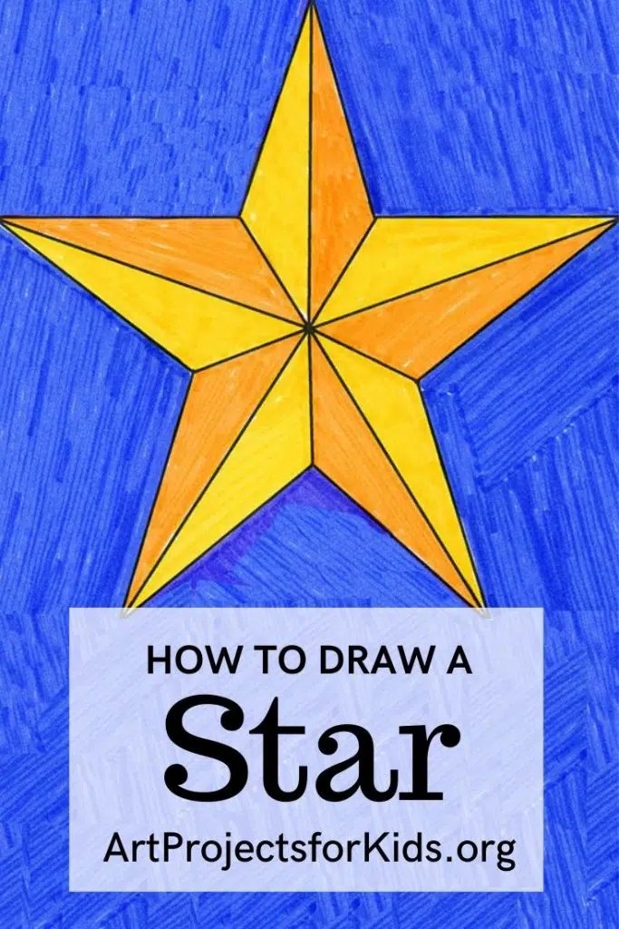 Easy How to Draw a Star Tutorial and Star Coloring Page