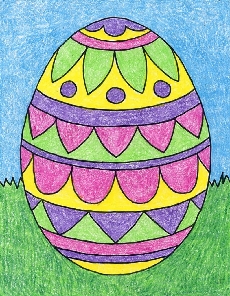 Straightforward The way to Draw an Easter Egg Tutorial and Coloring Web