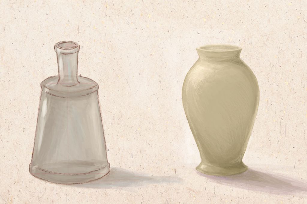 графин и ваза нарисованный графин