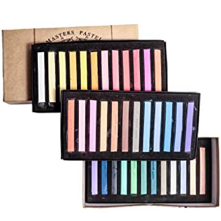 ArtRight Soft Pastels, 36 Shades (Multicolor), Pastel Crayons Set of 36