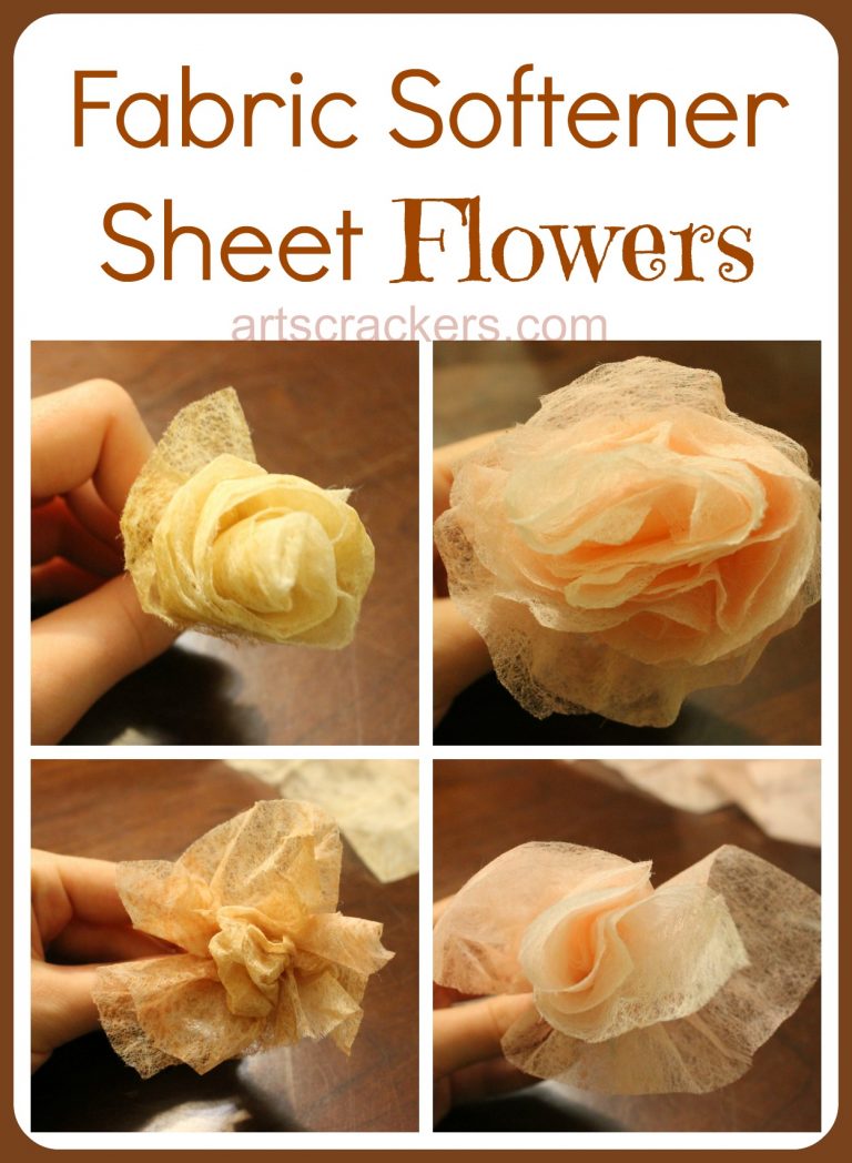 Fabric Softener Sheet Flowers DIY