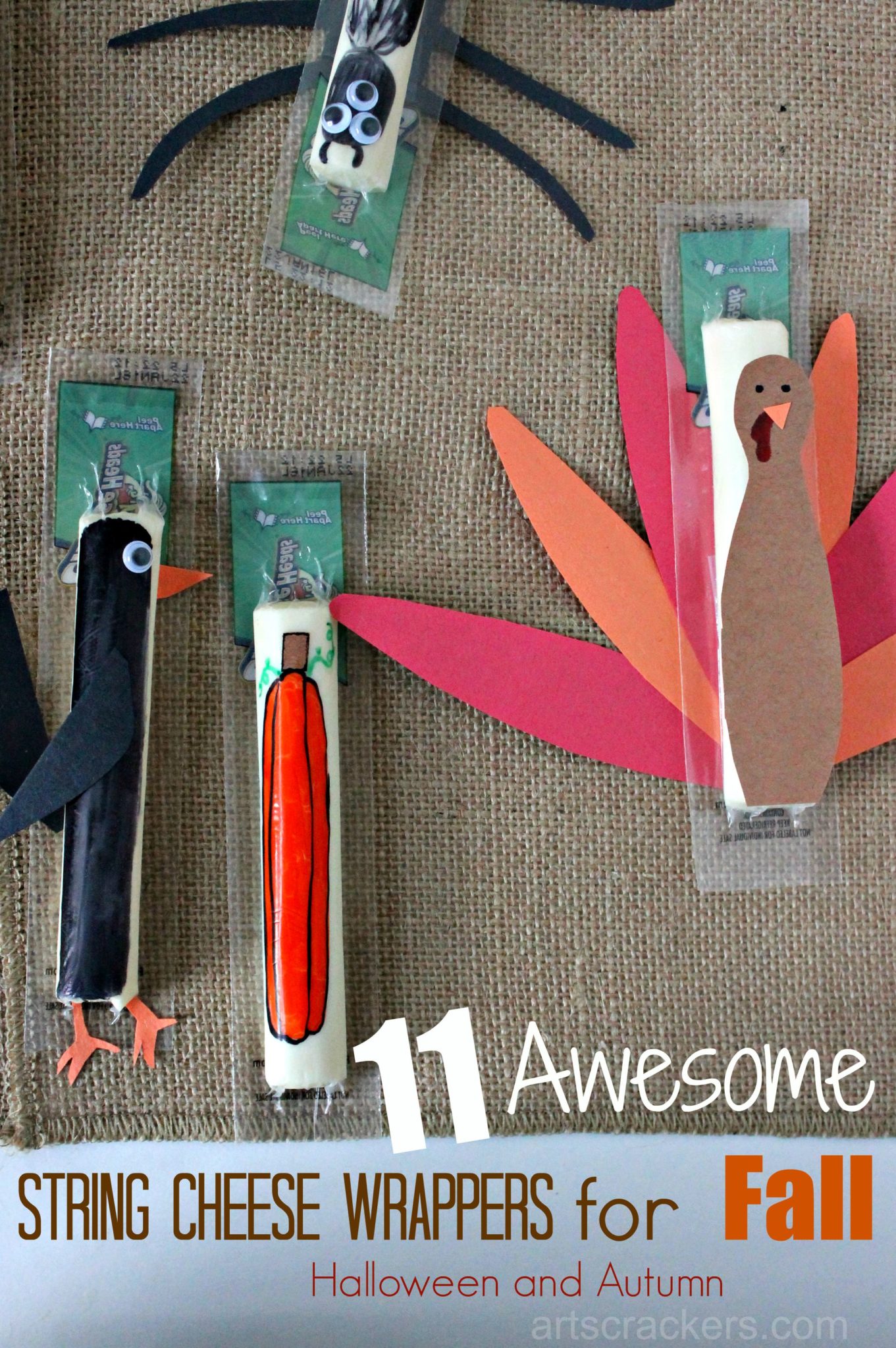 11 Fun String Cheese Wrappers for Fall