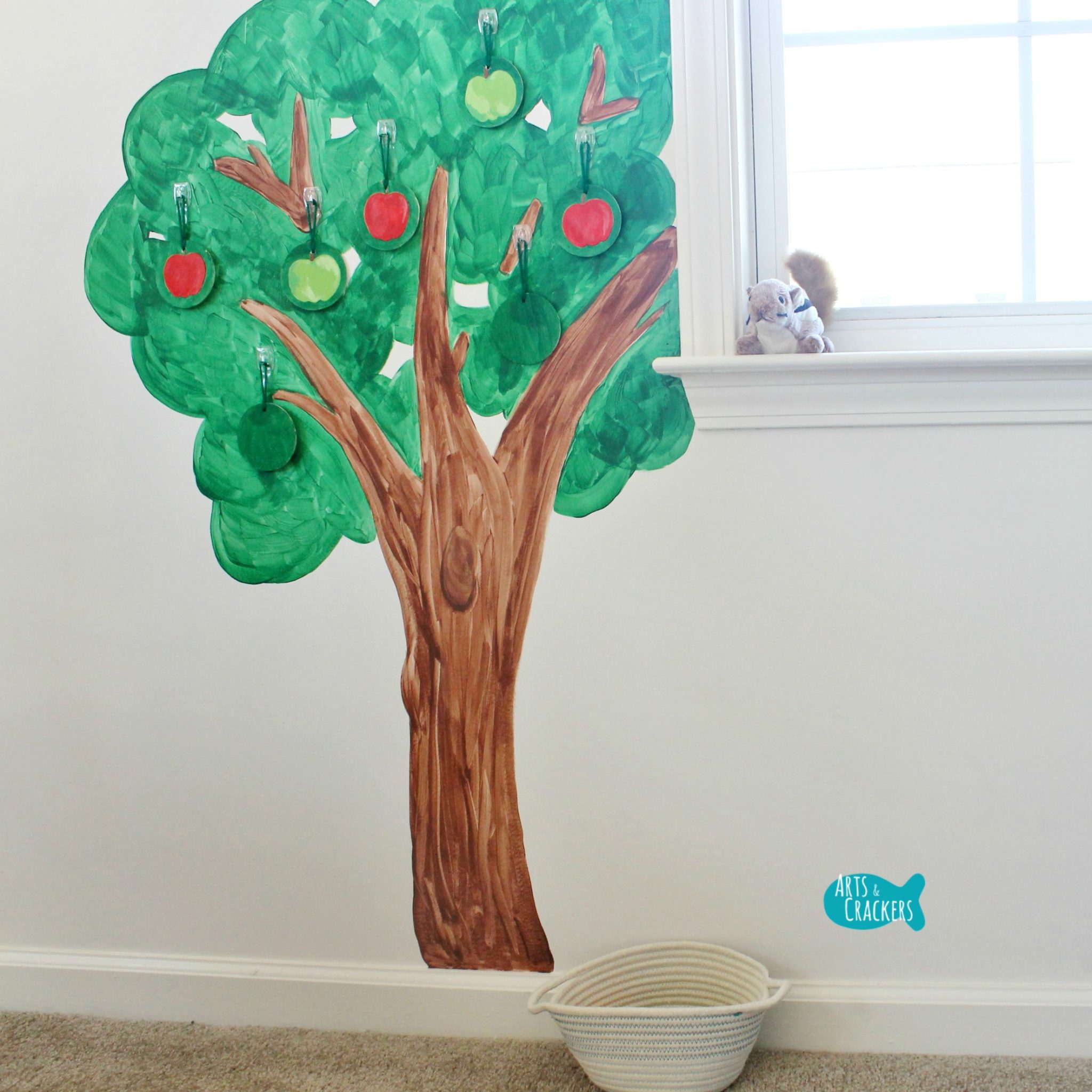DIY Playroom Learning Tree for Reading and Math