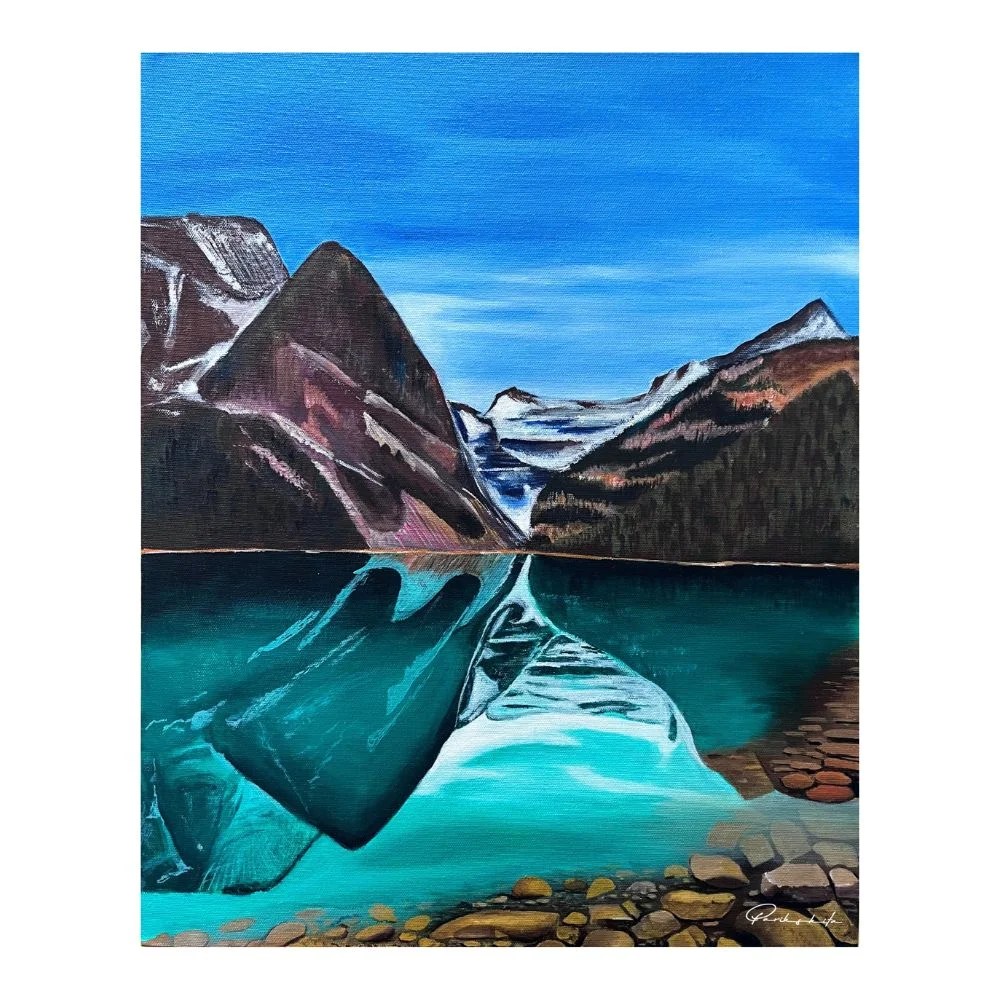 Mountain Mirror Reflection Painting Buy Mountain Mirror Reflection