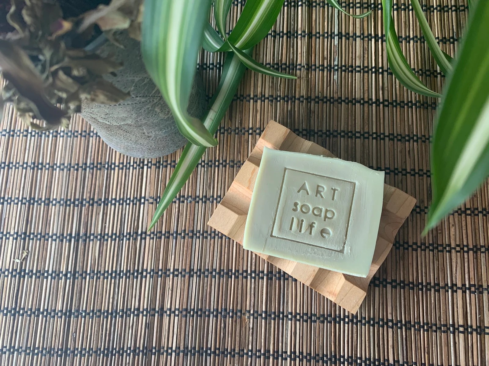 art soap life Handmade Bar Soap and Wood Holder Duo