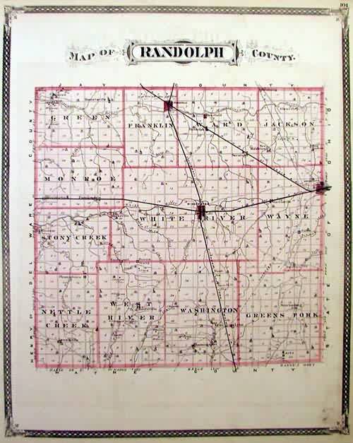 Map of Randolph County, Indiana Art Source International