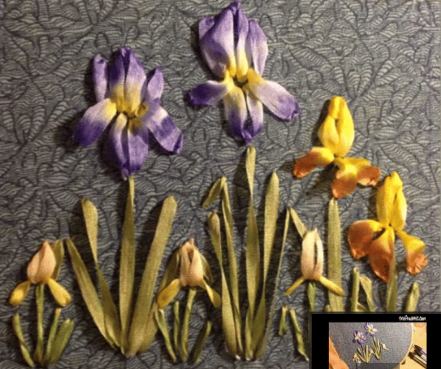 How to Make a Silk Ribbon Embroidery Iris Arts to Crafts