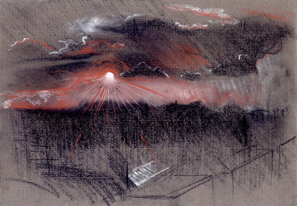 DrawingRomeCastelSantAngeloSunset The Painting & Drawing Art