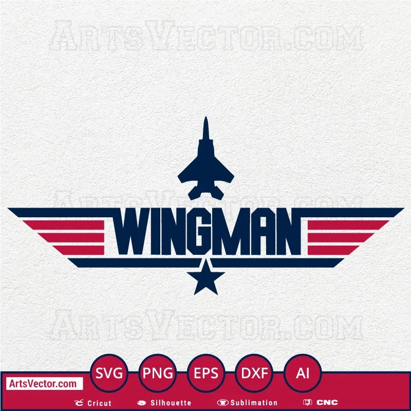 Wingman Top Gun SVG PNG EPS DXF AI Arts Vector