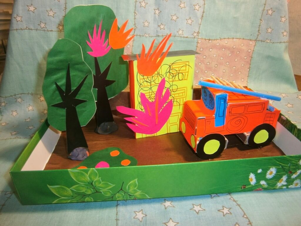 Make Fire Truck With Your Kids From Cardboard Boxes ArtsyCraftsyDad