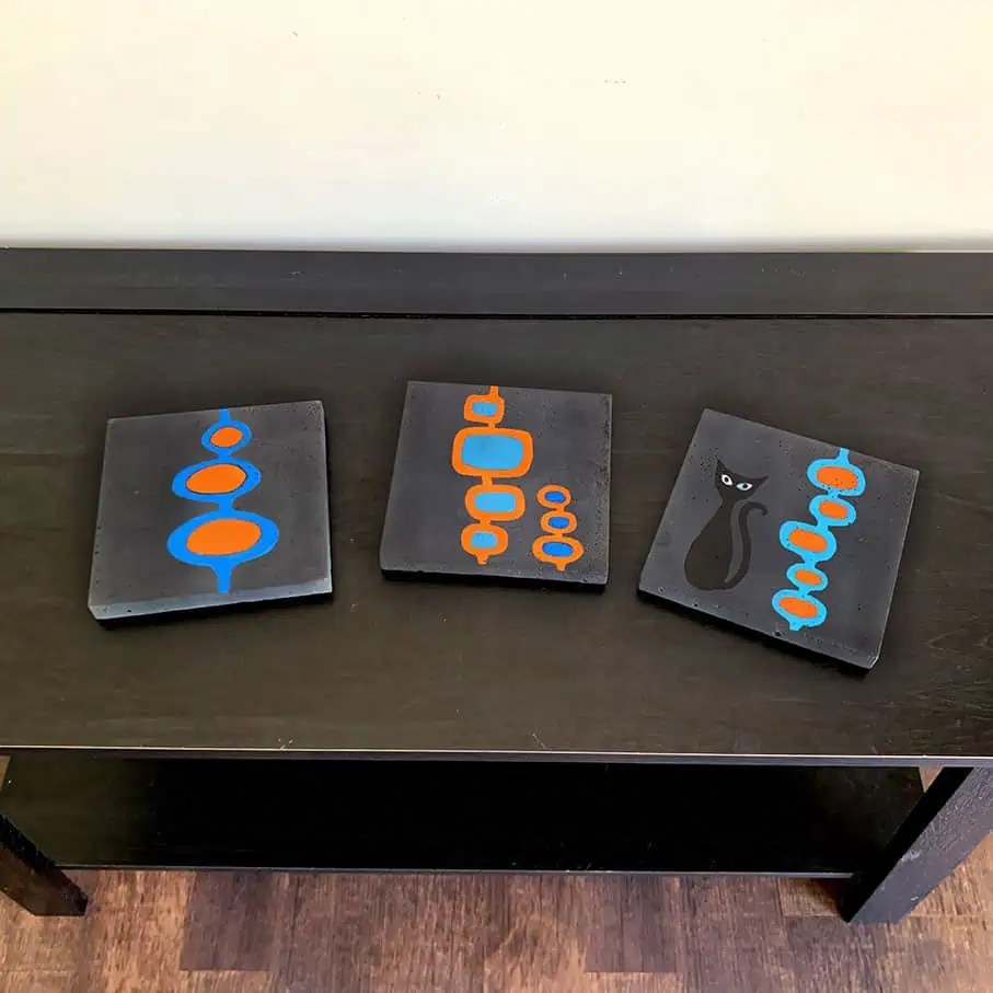 Mid Century Modern DIY Concrete Wall Art Tutorial for DIY Home Decor