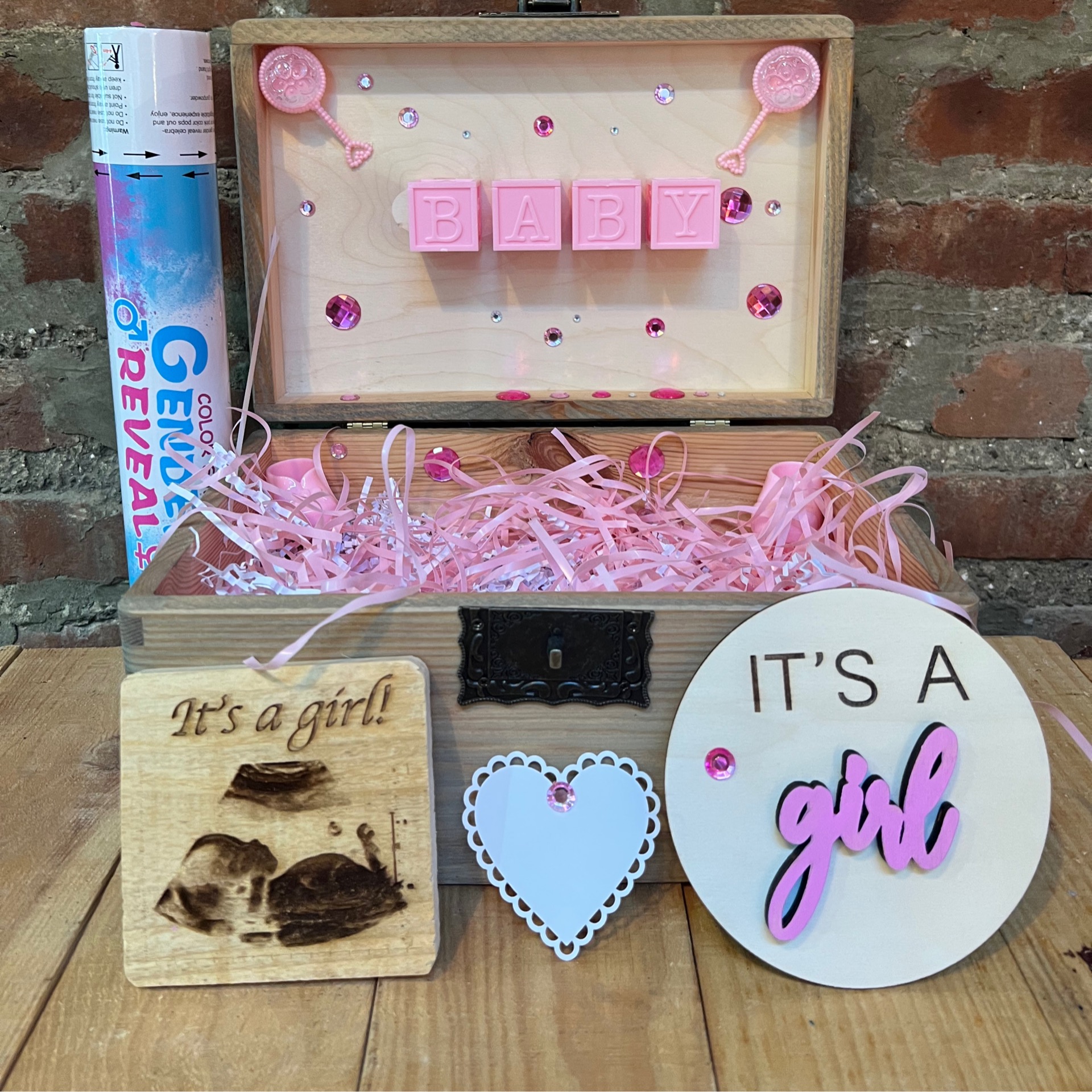 Gender Reveal Custom Boxes ArtVicki Creations