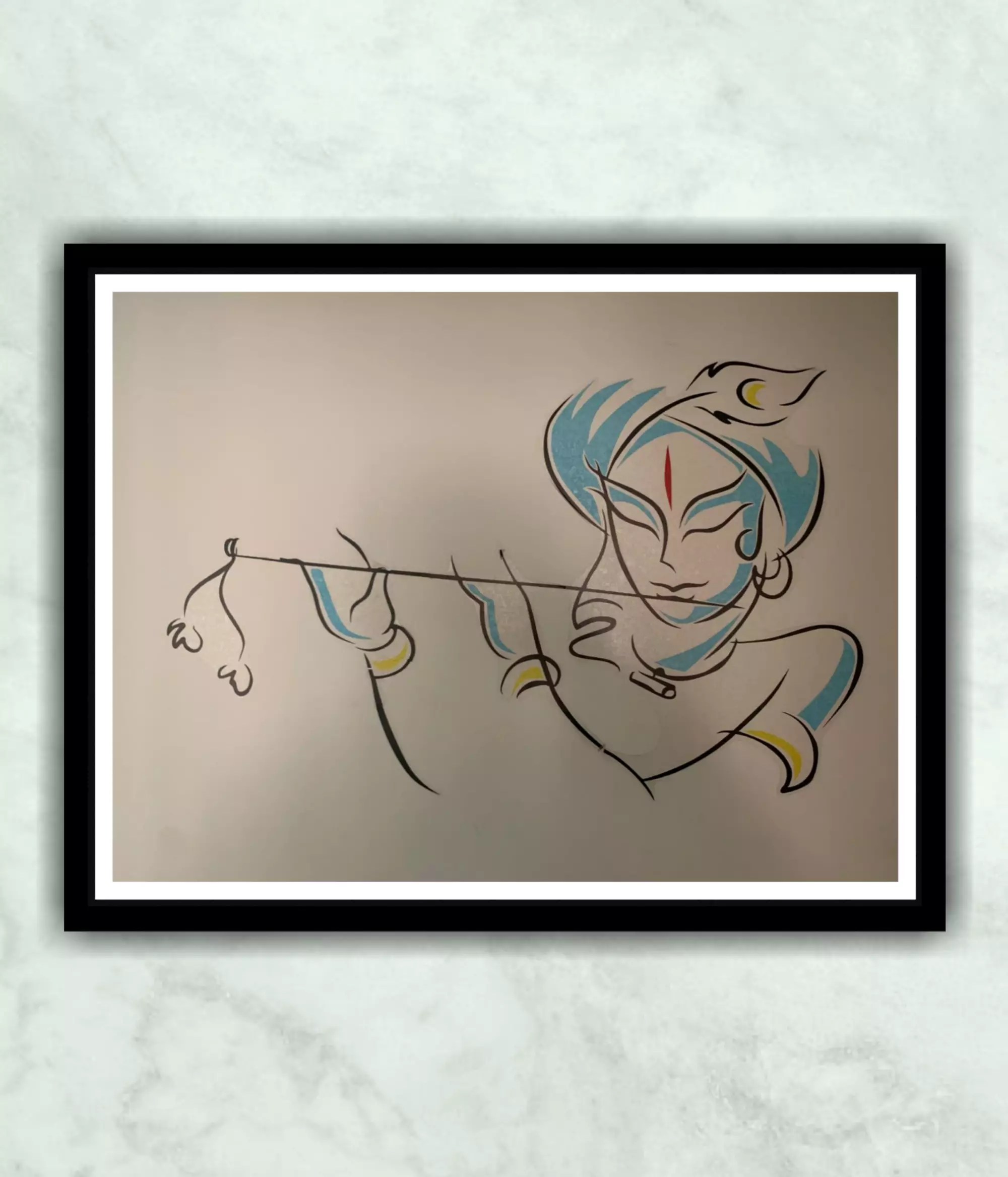 Buy Lord Krishna Glass Painting Online Artwale