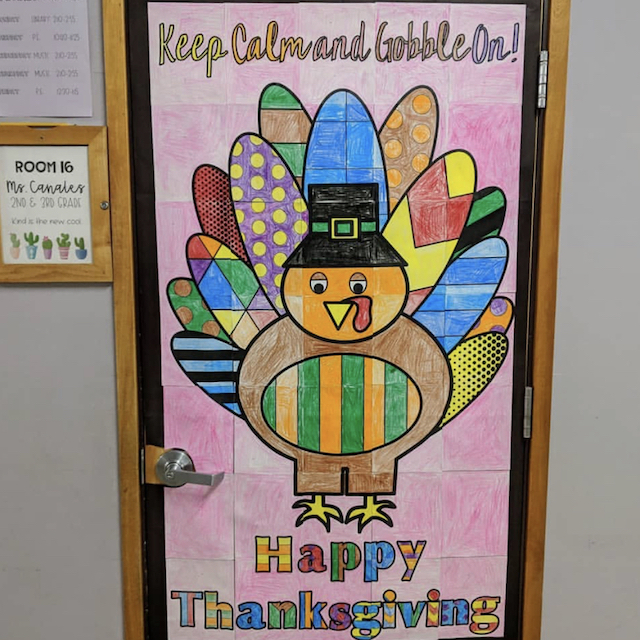 Great Thanksgiving Activity Turkey Collaborative Classroom Door Poster