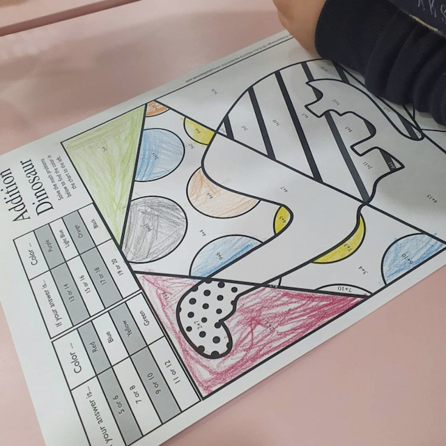 Dinosaur Math Coloring Pages Art With Jenny K.