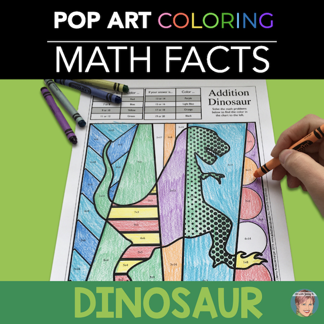Dinosaur Math Coloring Pages Art With Jenny K.