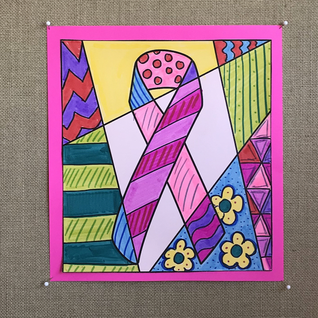 Cancer Ribbon Interactive Coloring Art With Jenny K.