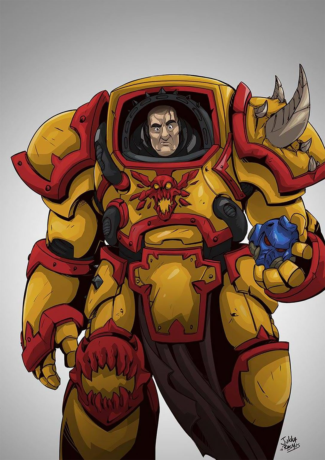 Chapter Master Valrak - Art by Jukka Rasmass - 40K Gallery