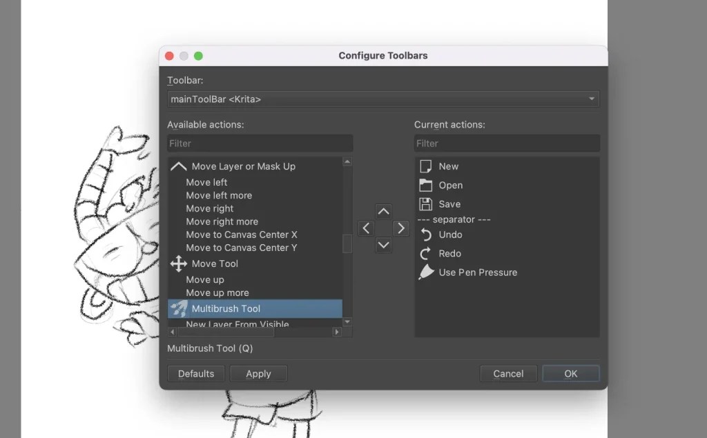 How to Use Mirror or Symmetry Tool in Krita Artwork Path