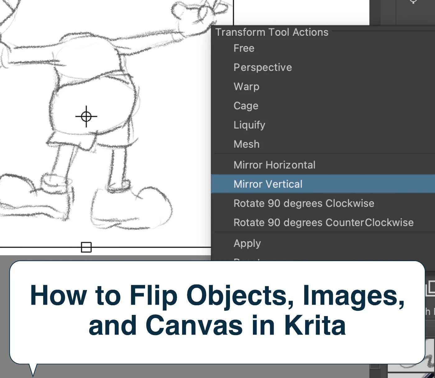How to Quickly Flip Images and Canvas in Krita Artwork Path