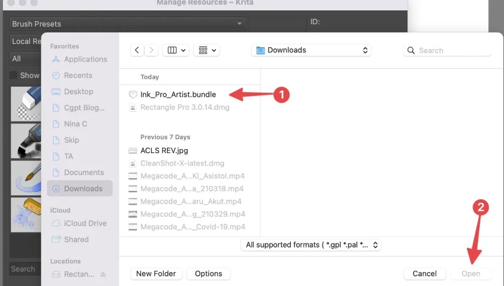 How to Add and Import New Brushes in Krita Artwork Path