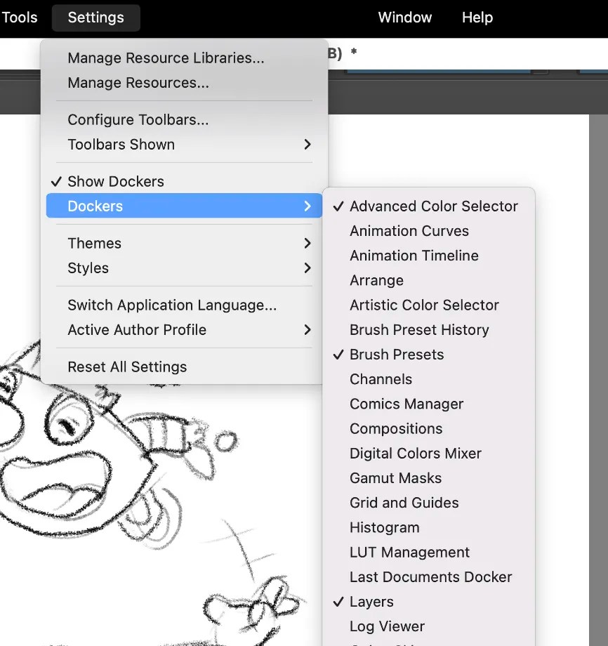 How to Work with Layers in Krita Guide] Artwork Path