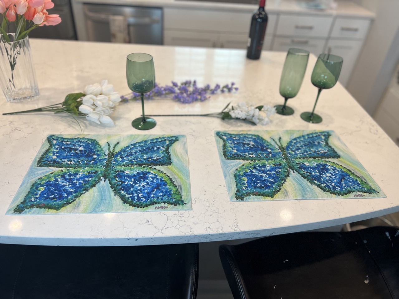 ‘Madama Butterfly’ Placemats Set Artworks By AMR♥