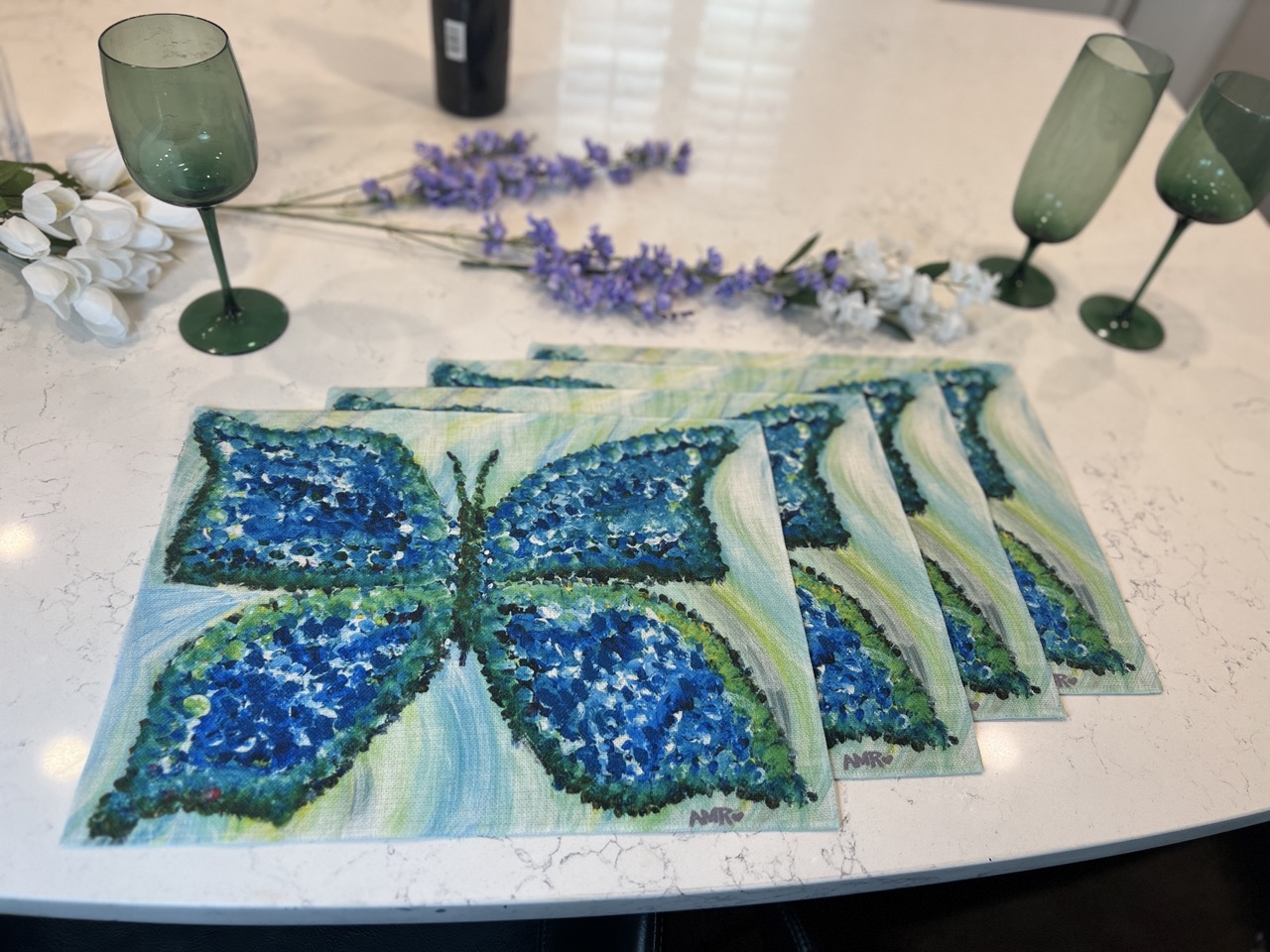 ‘Madama Butterfly’ Placemats Set Artworks By AMR♥