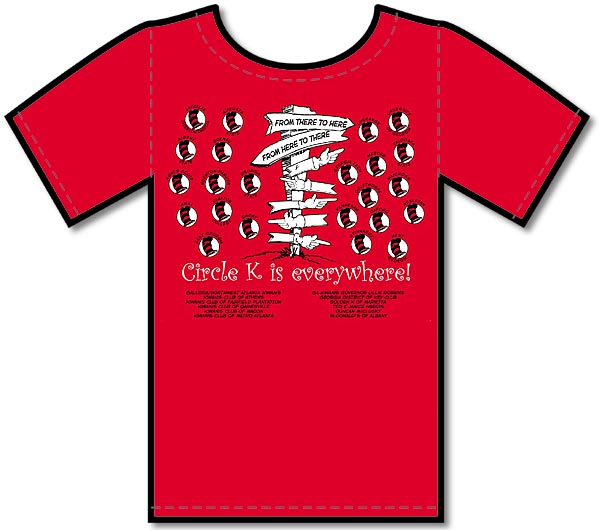 ArtWorks Graphics Tee Shirt Art & Production Circle K International