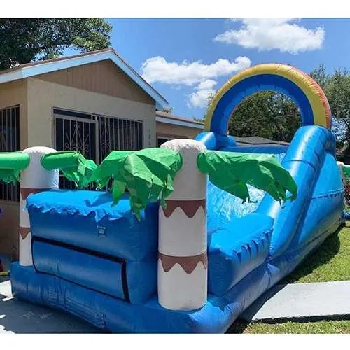 Inflatable Bounce House Rainbow Water slide Party Store Miami FL