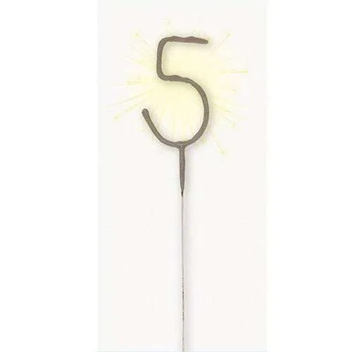 Number 5 Sparkler Flame Cake Candle Party Store Miami FL Same Day