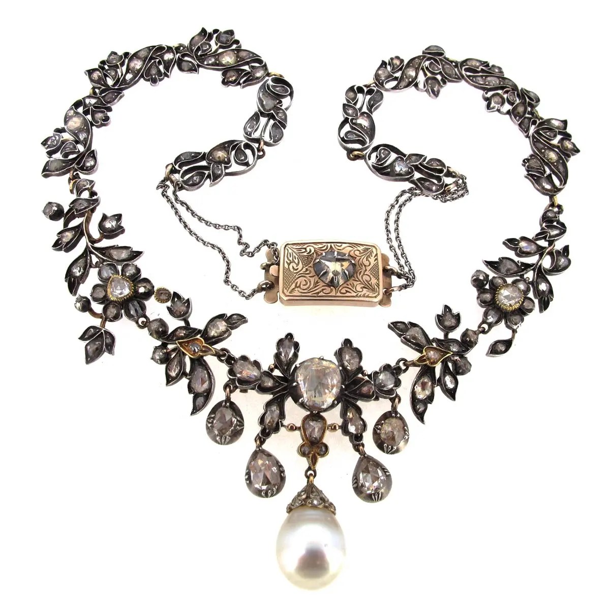 Antique Diamond & Pearl Necklace A.R. Ullmann