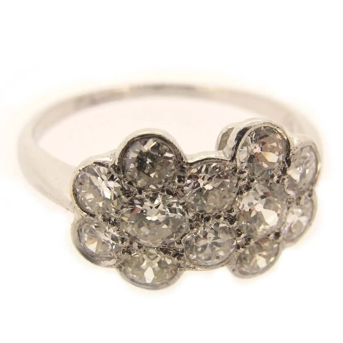 Diamond Double Flower Cluster Ring A.R. Ullmann