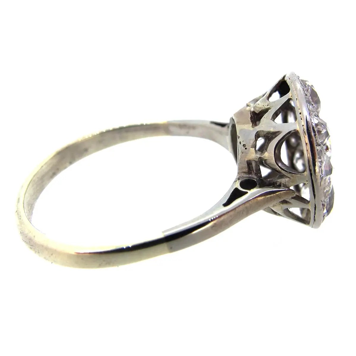 Antique Diamond Target Cluster Ring A.R. Ullmann