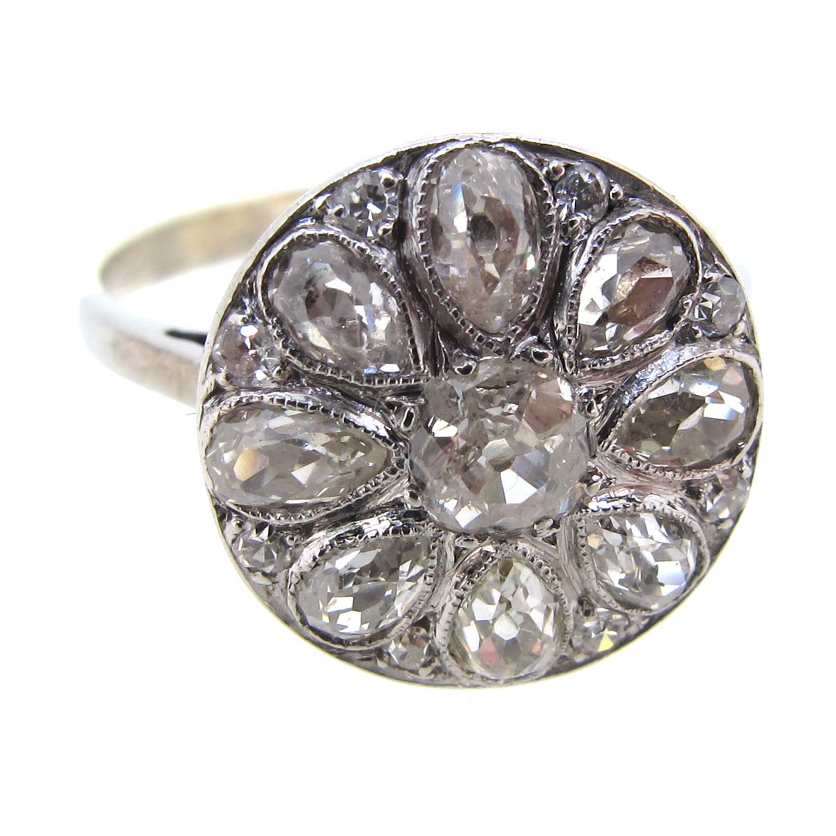 Antique Diamond Target Cluster Ring A.R. Ullmann