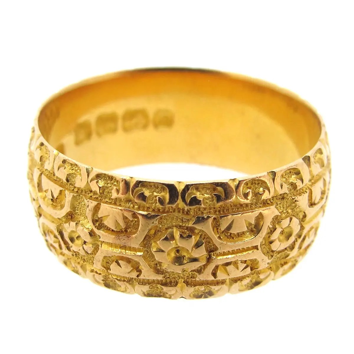 Carved Wide Gold Ring A.R. Ullmann