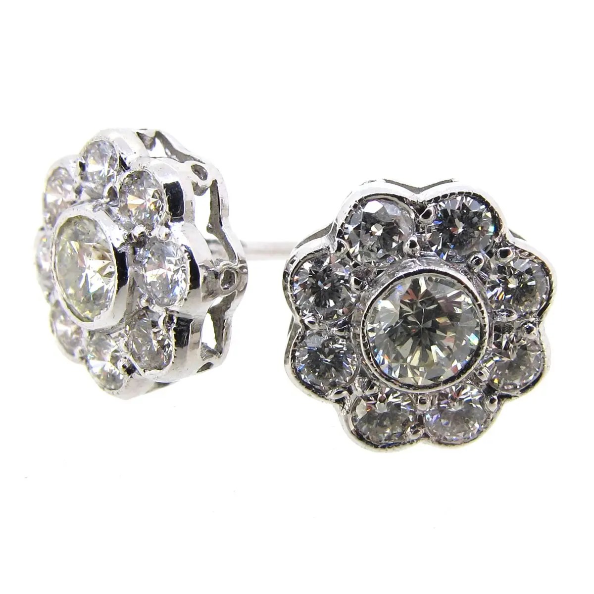 Diamond Daisy Cluster Earrings A.R. Ullmann