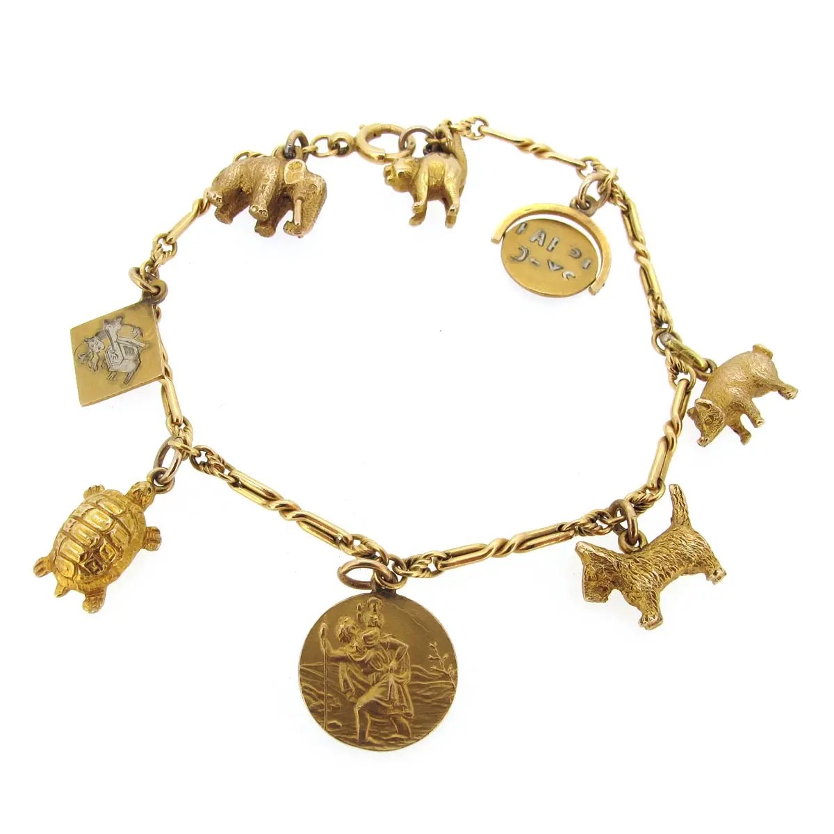18 Carat Gold Charm Bracelet A.R. Ullmann
