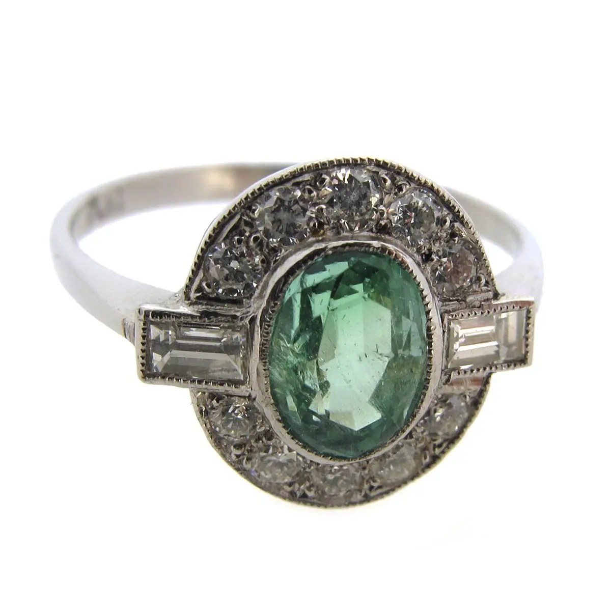 Emerald & Diamond Target Ring A.R. Ullmann