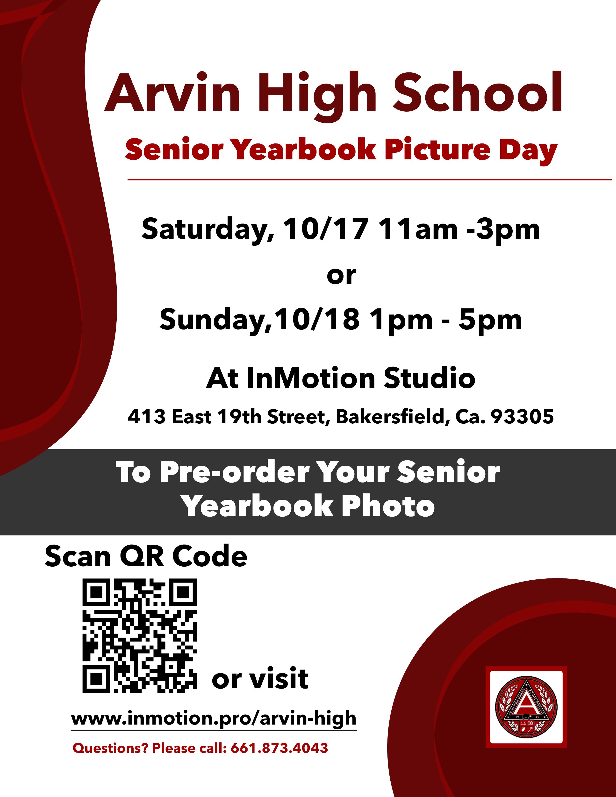 SENIOR PICTURES Arvin High School